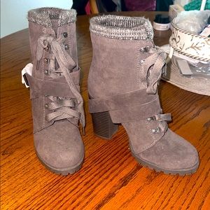 Gray booties